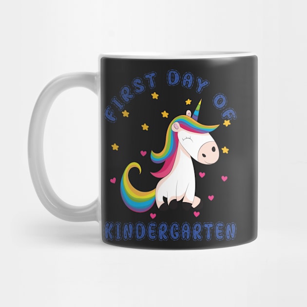 Bonny Unicorn | First Day Kindergarten by Estrytee